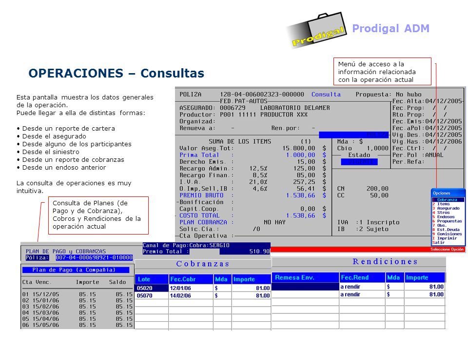 OPERACIONES – Consultas