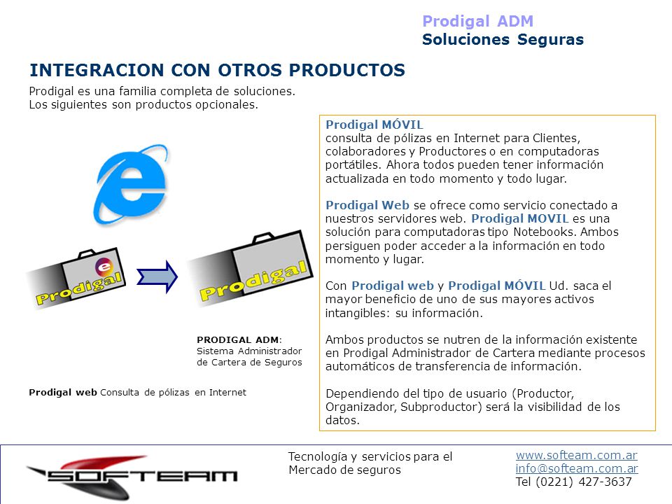 INTEGRACION CON OTROS PRODUCTOS
