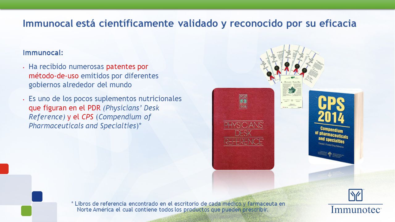 Immunocal está científicamente validado y reconocido por su eficacia