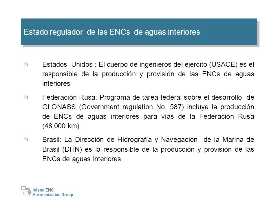 Estado regulador de las ENCs de aguas interiores