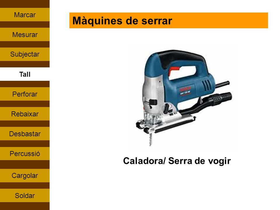 Màquines de serrar Caladora/ Serra de vogir Marcar Mesurar Subjectar