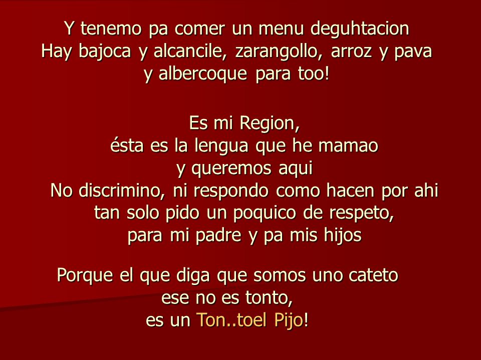 Y tenemo pa comer un menu deguhtacion Hay bajoca y alcancile, zarangollo, arroz y pava y albercoque para too!