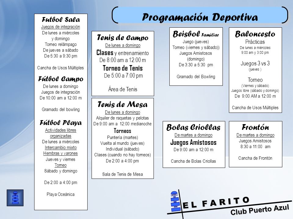 Programación Deportiva