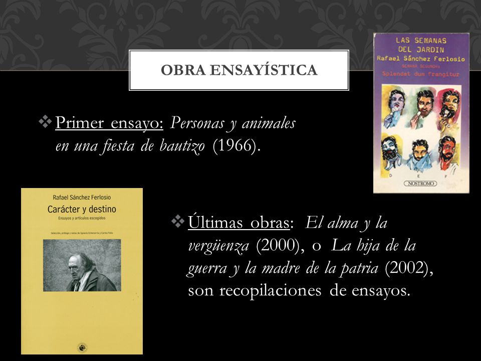 Primer ensayo: Personas y animales en una fiesta de bautizo (1966).