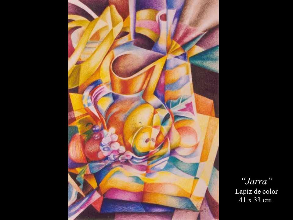 Jarra Lapiz de color 41 x 33 cm.