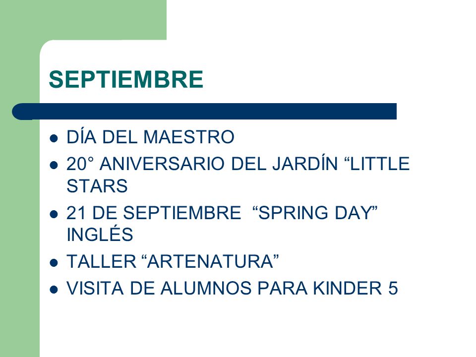 SEPTIEMBRE DÍA DEL MAESTRO 20° ANIVERSARIO DEL JARDÍN LITTLE STARS