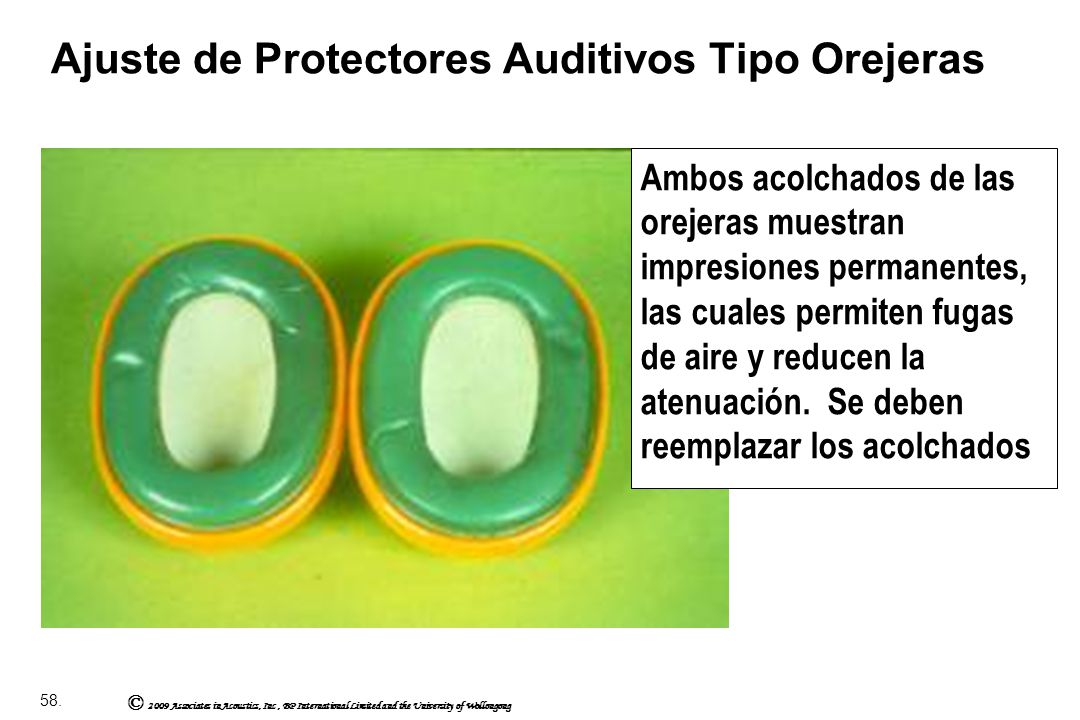 Ajuste de Protectores Auditivos Tipo Orejeras