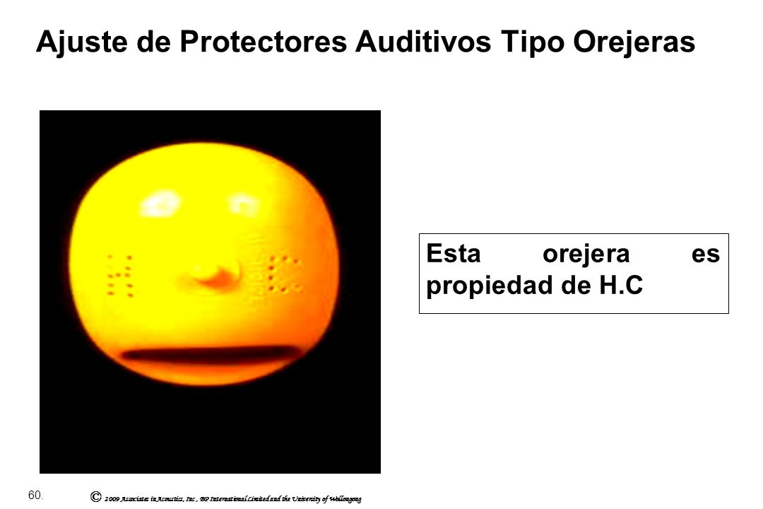 Ajuste de Protectores Auditivos Tipo Orejeras
