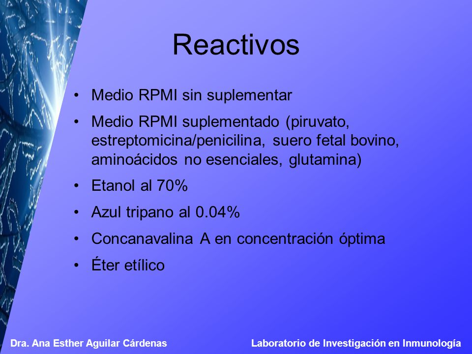 Reactivos Medio RPMI sin suplementar