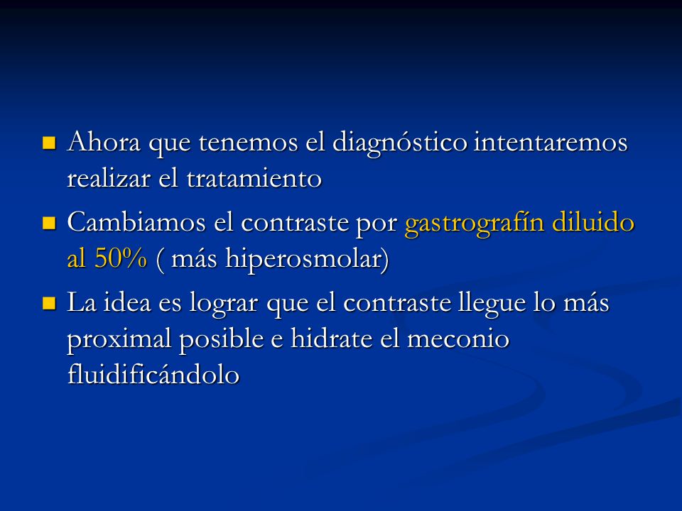 Ahora que tenemos el diagnóstico intentaremos realizar el tratamiento