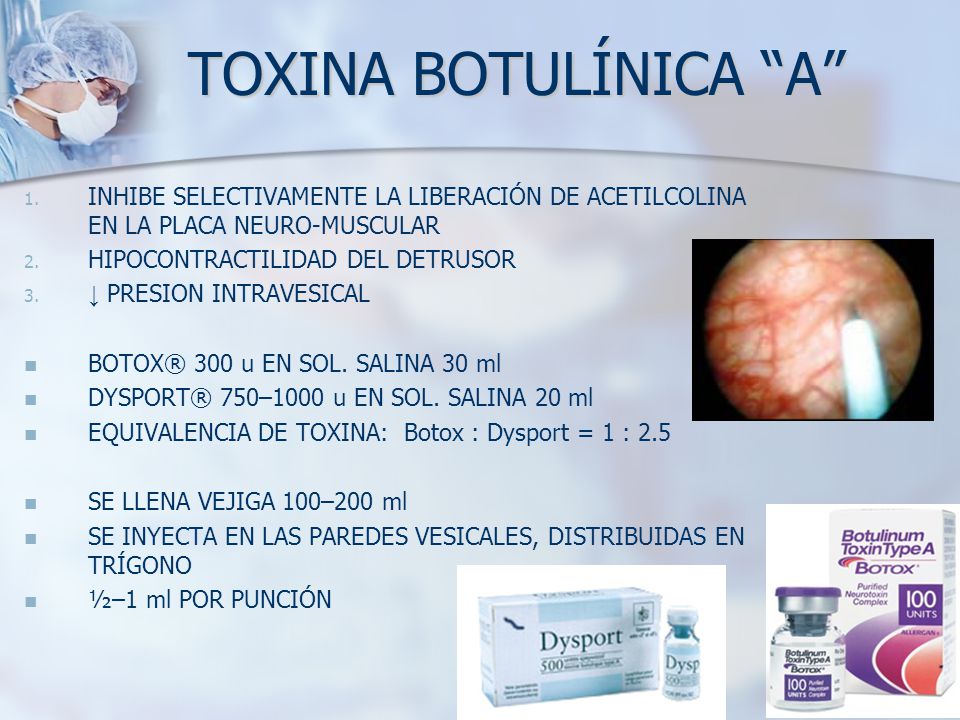 TOXINA BOTULÍNICA A INHIBE SELECTIVAMENTE LA LIBERACIÓN DE ACETILCOLINA EN LA PLACA NEURO-MUSCULAR.