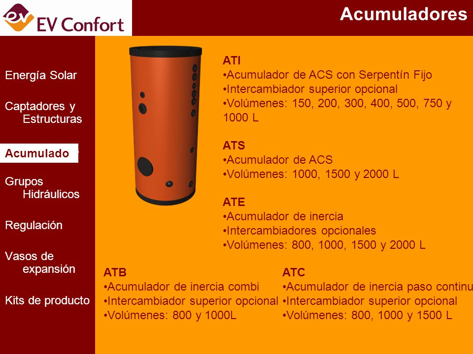 Acumuladores Energía Solar Captadores y Estructuras Acumuladores