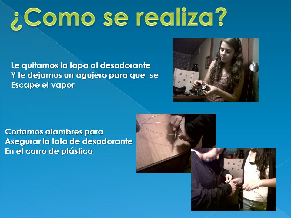 ¿Como se realiza Le quitamos la tapa al desodorante