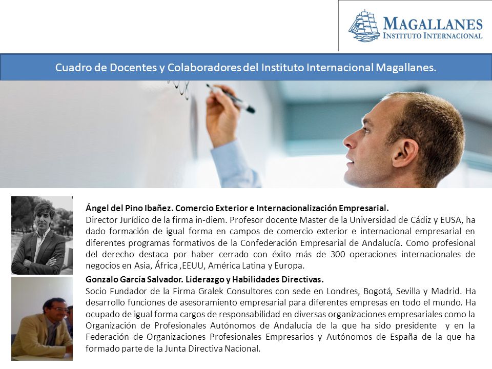 Cuadro de Docentes y Colaboradores del Instituto Internacional Magallanes.