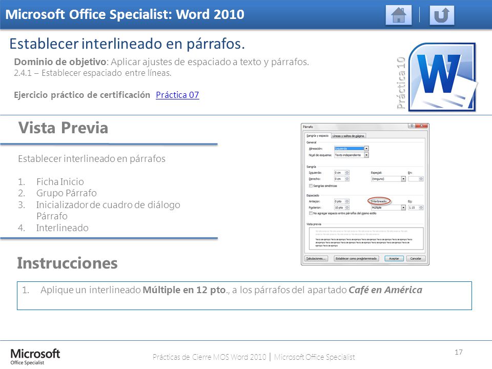 Prácticas de Cierre MOS Word 2010 │ Microsoft Office Specialist