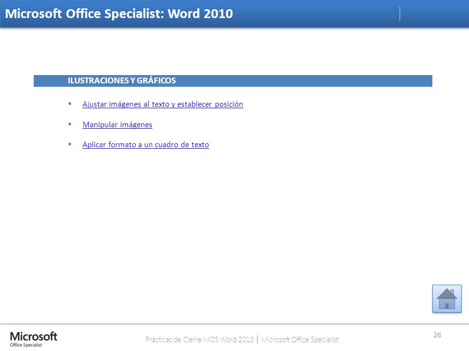 Prácticas de Cierre MOS Word 2010 │ Microsoft Office Specialist
