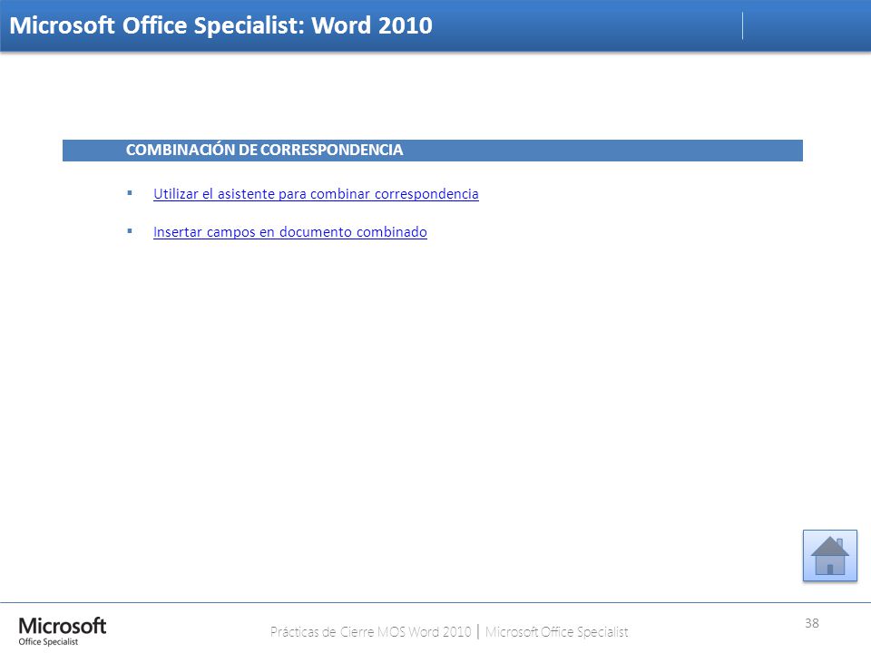 Prácticas de Cierre MOS Word 2010 │ Microsoft Office Specialist