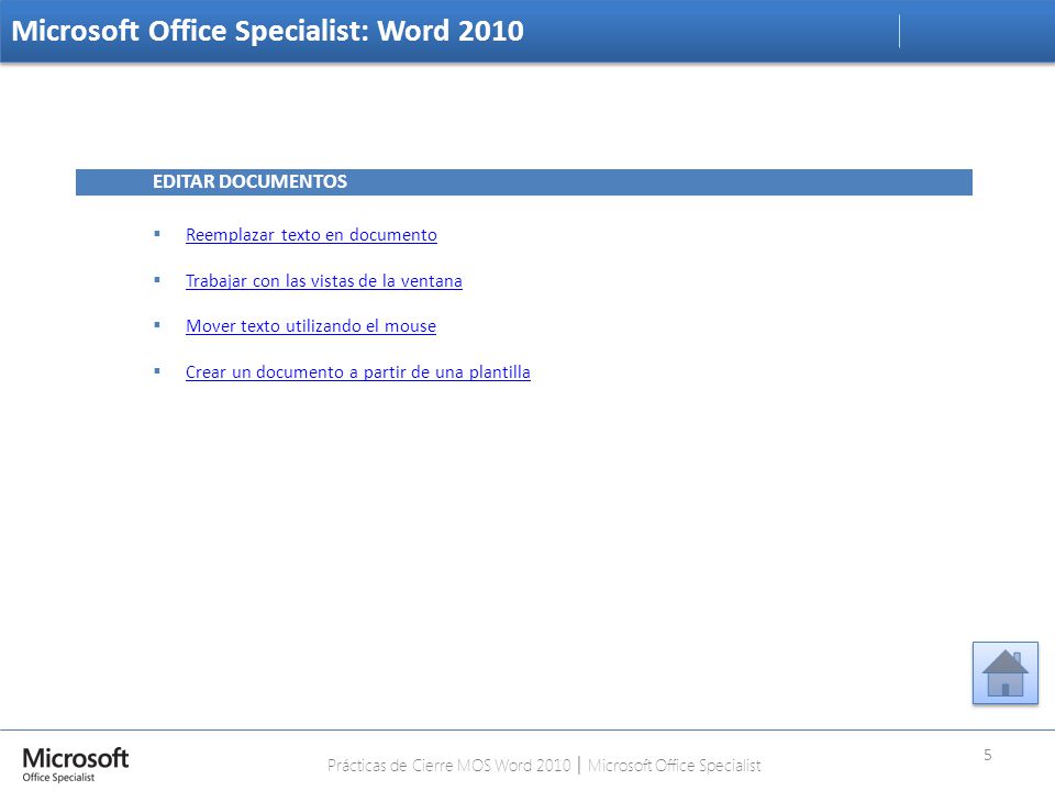 Prácticas de Cierre MOS Word 2010 │ Microsoft Office Specialist