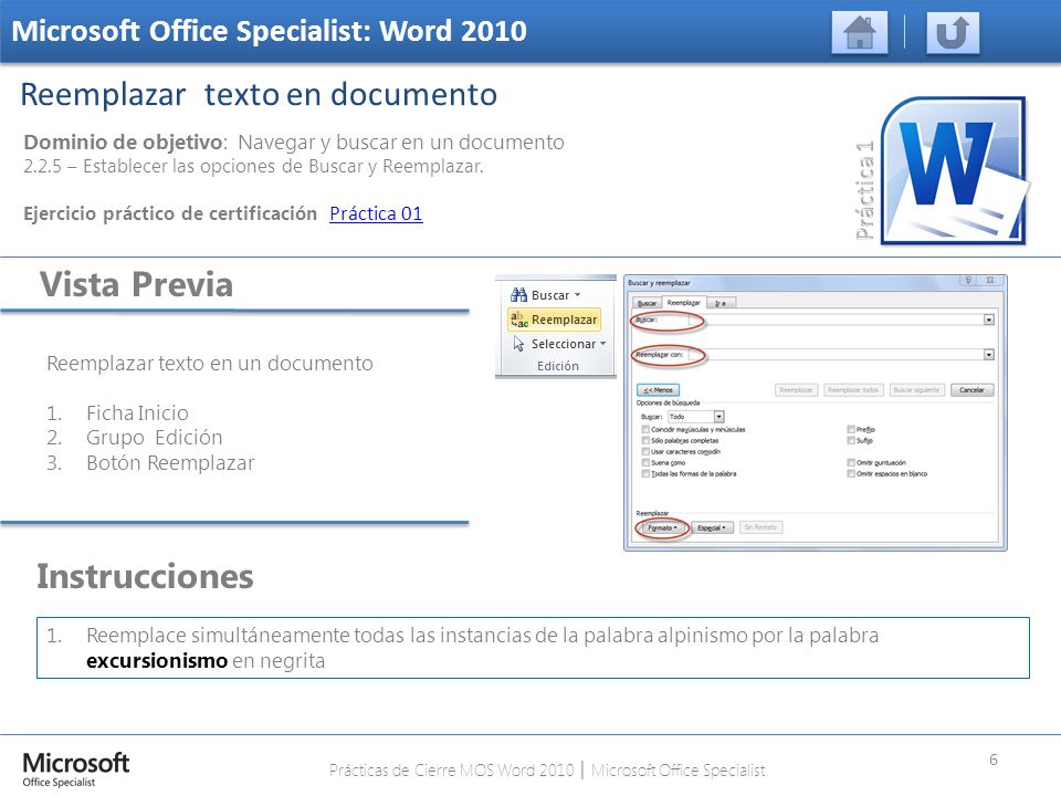 Prácticas de Cierre MOS Word 2010 │ Microsoft Office Specialist