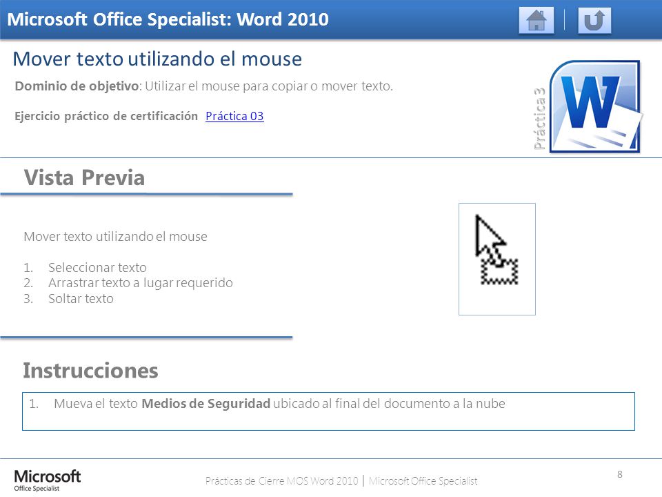 Prácticas de Cierre MOS Word 2010 │ Microsoft Office Specialist