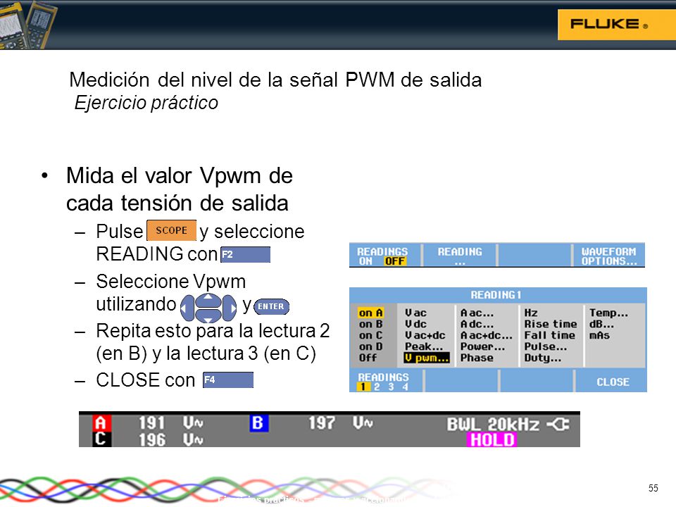 Medición del nivel de la señal PWM de salida Ejercicio práctico