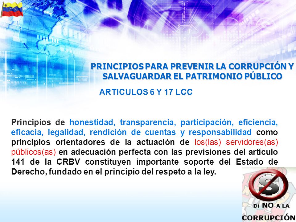 PRINCIPIOS PARA PREVENIR LA CORRUPCIÓN Y SALVAGUARDAR EL PATRIMONIO PÚBLICO