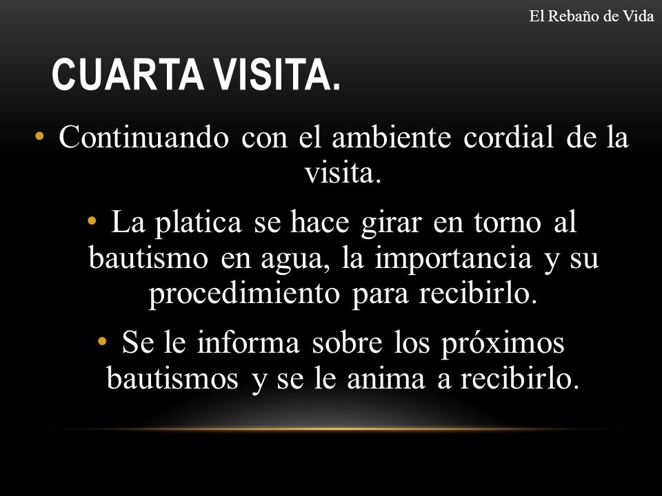 Cuarta visita. Continuando con el ambiente cordial de la visita.