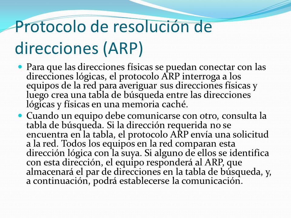 Protocolo de resolución de direcciones (ARP)