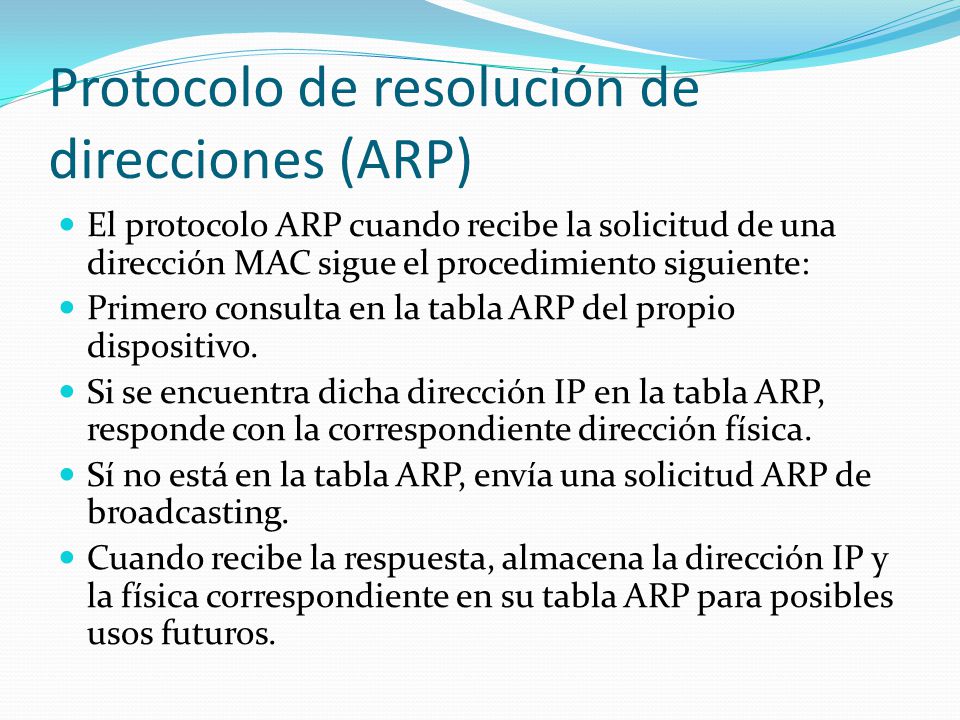 Protocolo de resolución de direcciones (ARP)