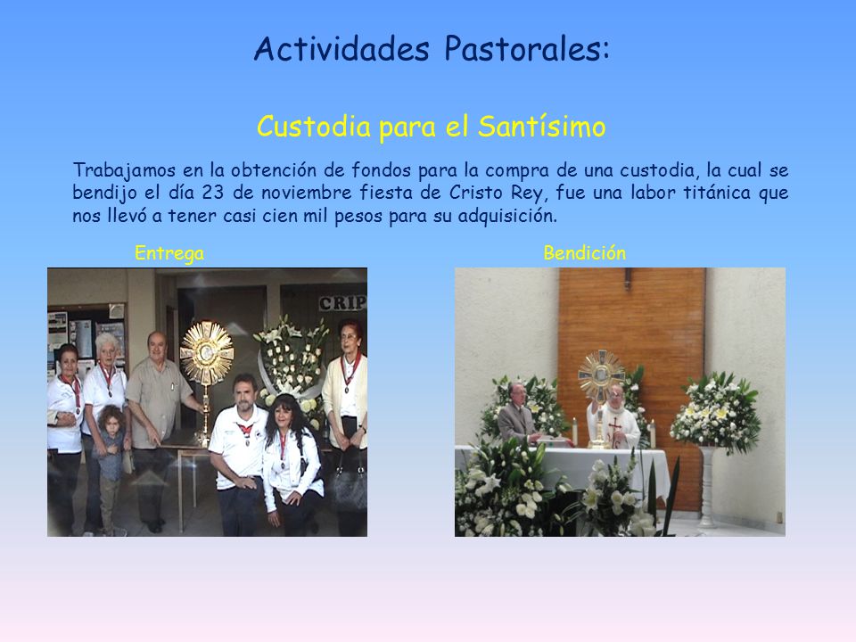 Actividades Pastorales: