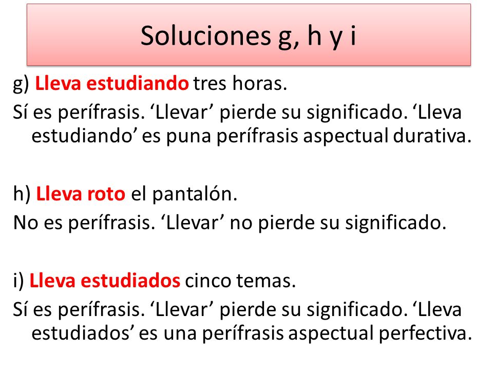 Soluciones g, h y i