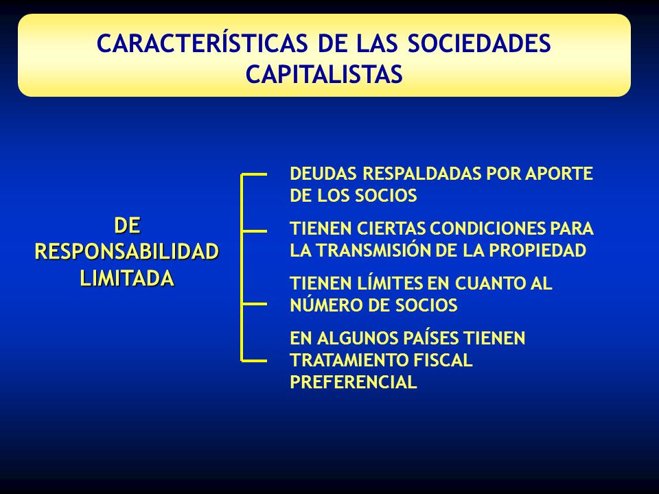 CARACTERÍSTICAS DE LAS SOCIEDADES CAPITALISTAS