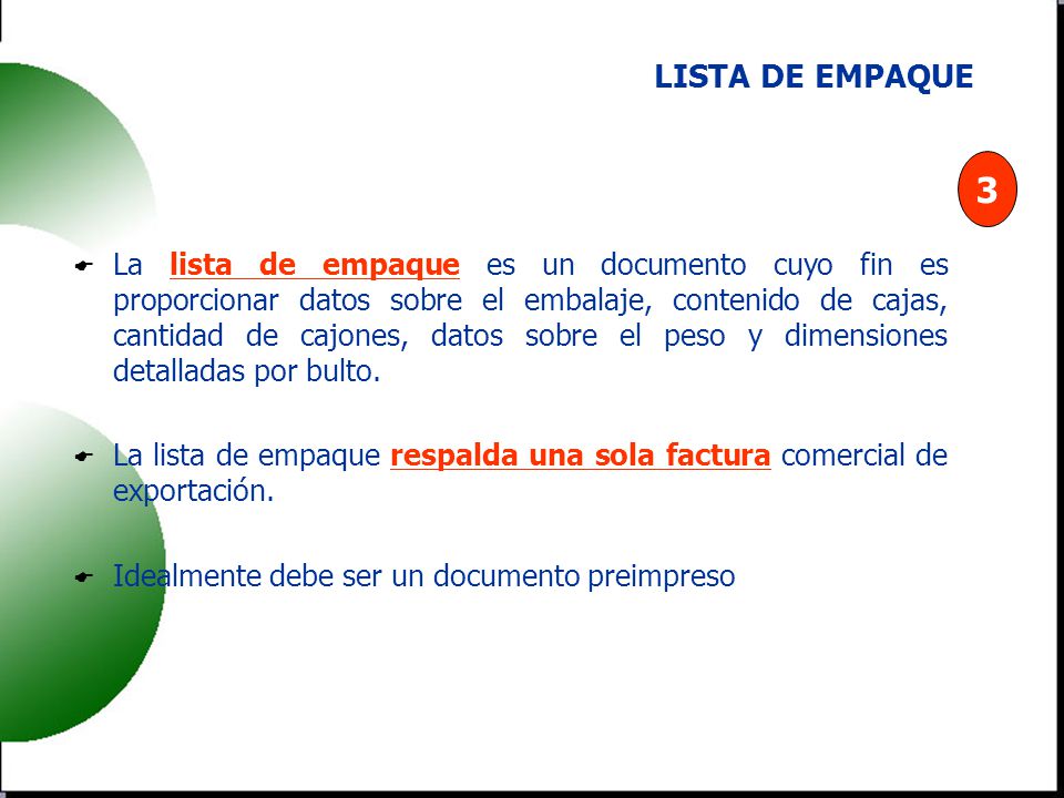 LISTA DE EMPAQUE 3.