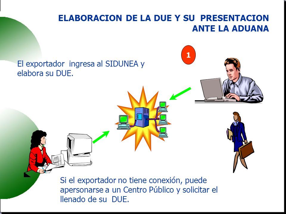 ELABORACION DE LA DUE Y SU PRESENTACION ANTE LA ADUANA