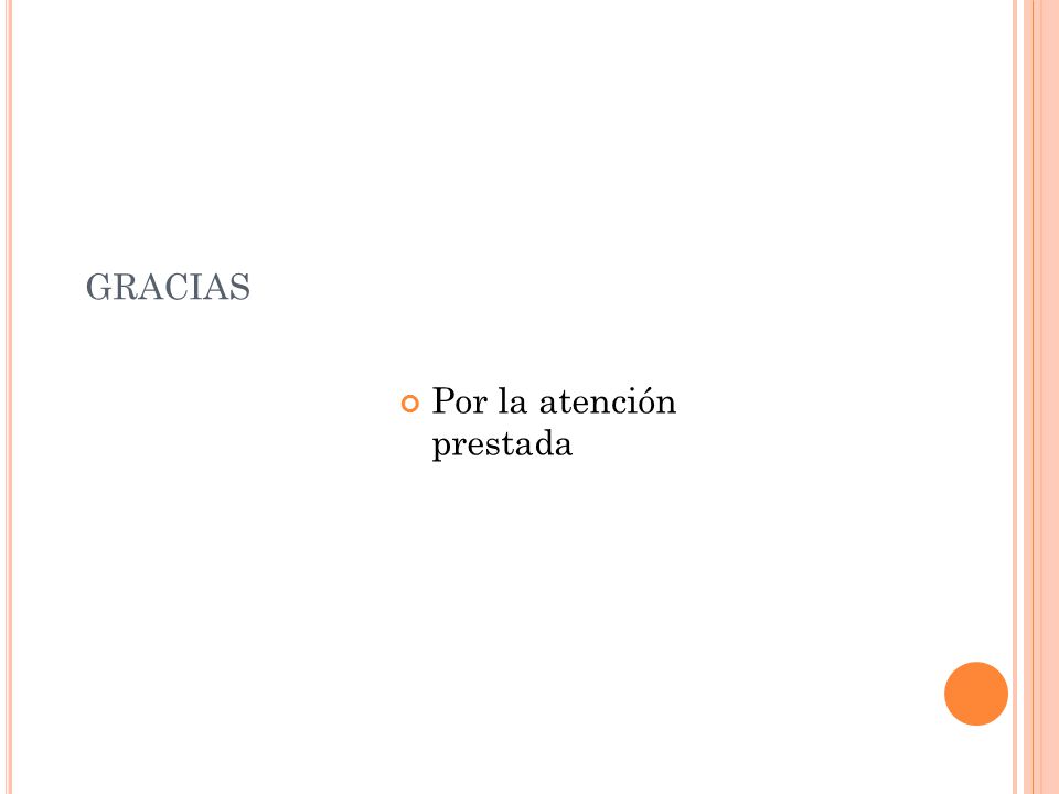 gracias Por la atención prestada