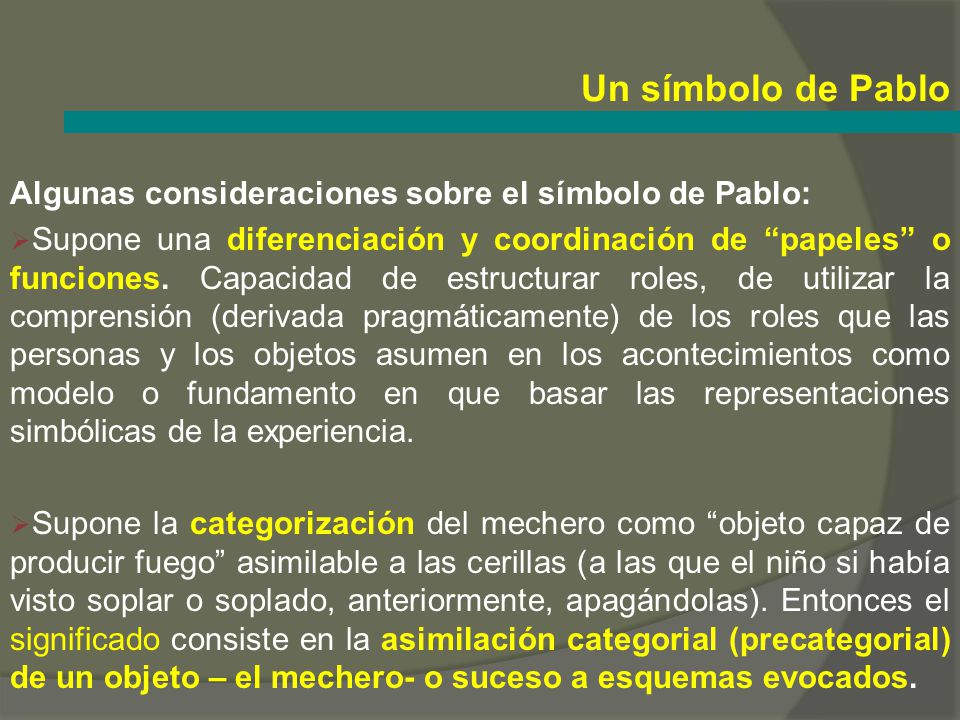 Un símbolo de Pablo Algunas consideraciones sobre el símbolo de Pablo: