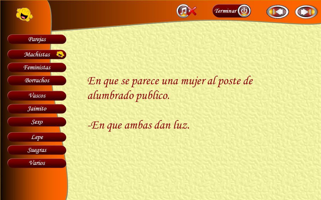 En que se parece una mujer al poste de alumbrado publico