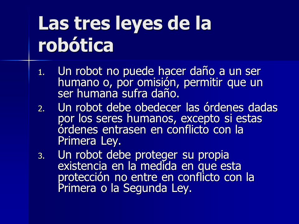 Las tres leyes de la robótica