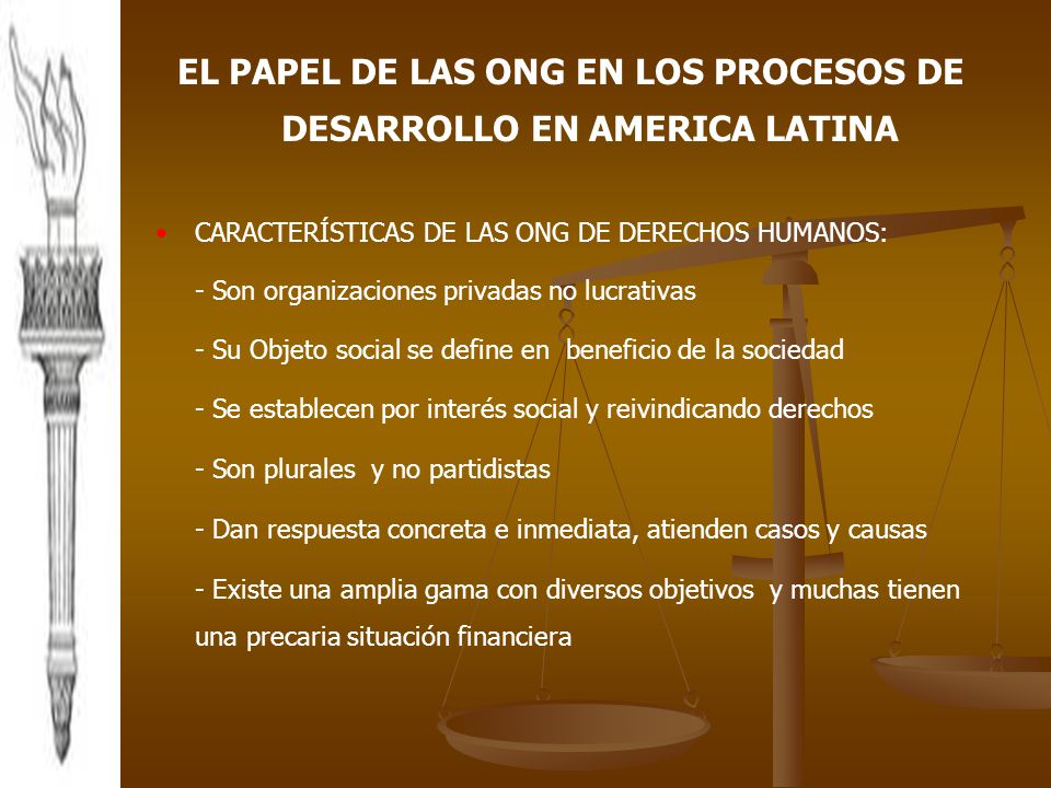 EL PAPEL DE LAS ONG EN LOS PROCESOS DE DESARROLLO EN AMERICA LATINA