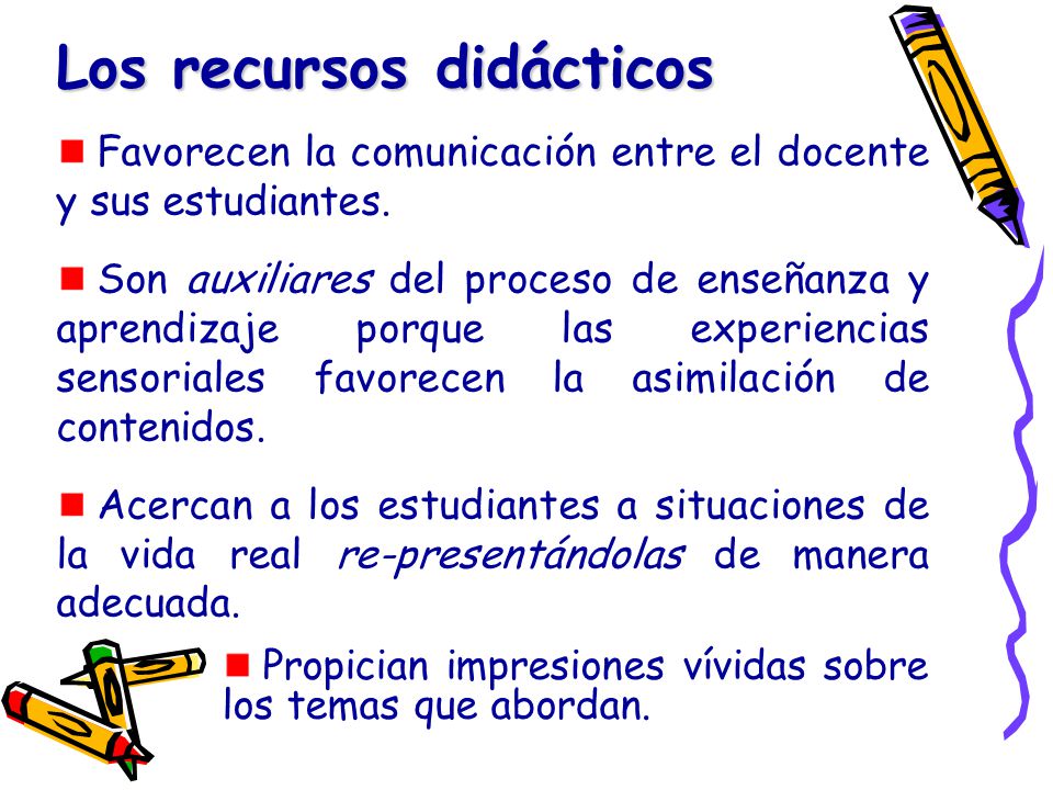 Los recursos didácticos