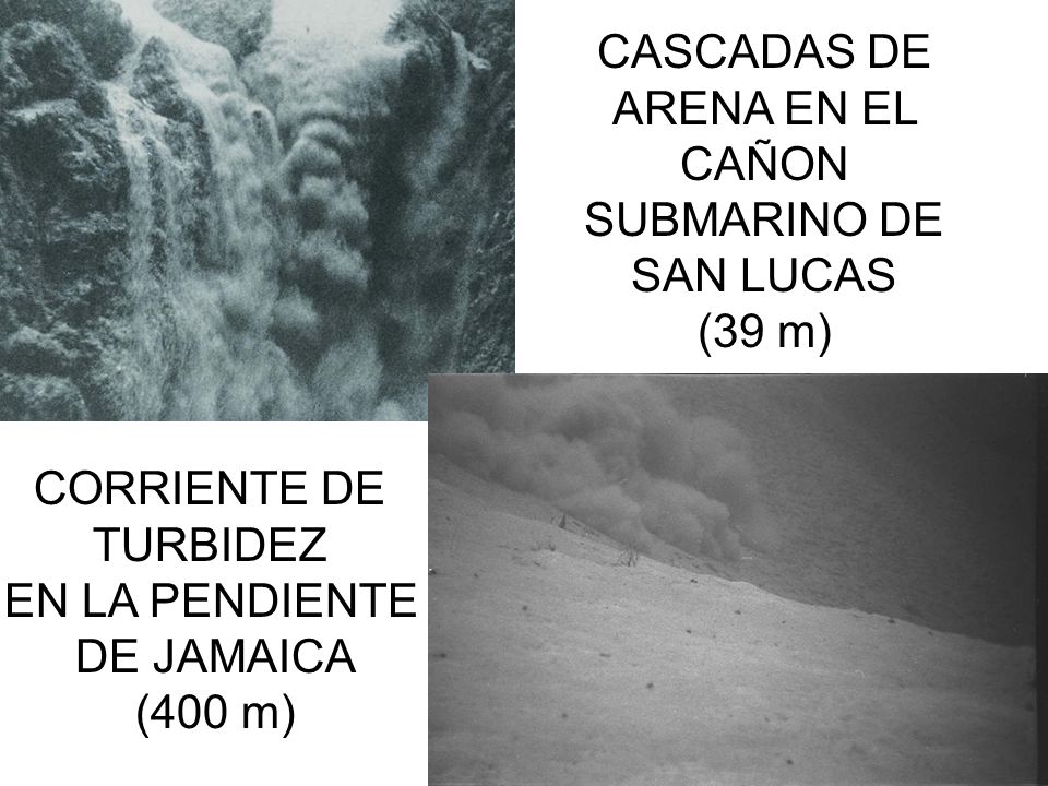 CASCADAS DE ARENA EN EL CAÑON SUBMARINO DE SAN LUCAS