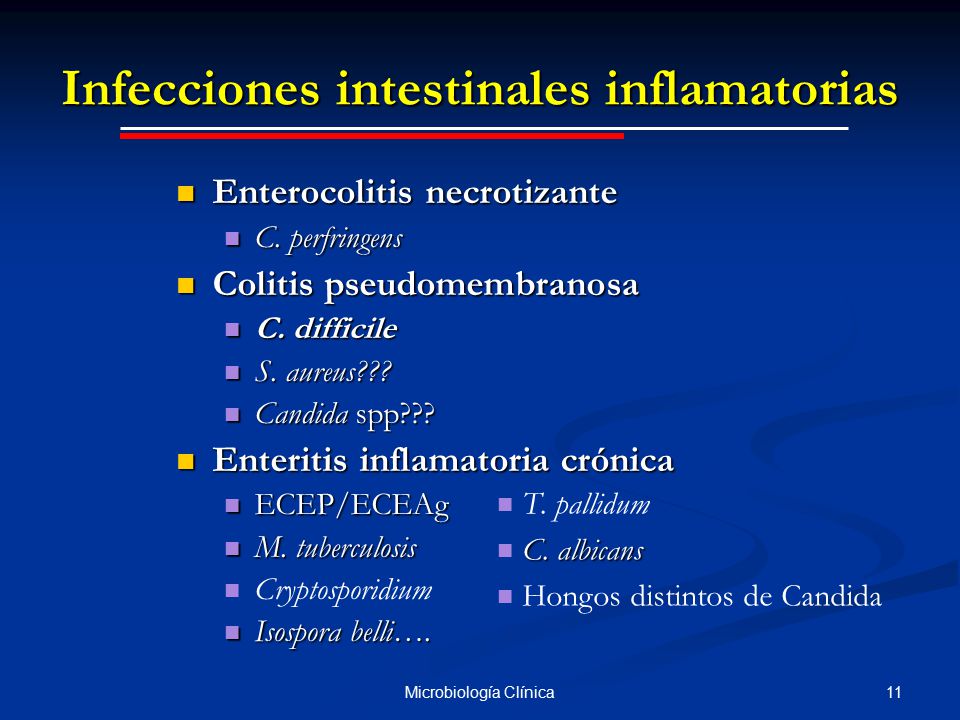 Infecciones intestinales inflamatorias