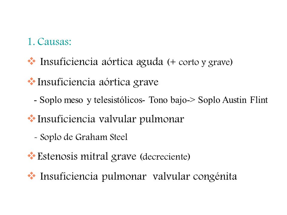 Insuficiencia aórtica aguda (+ corto y grave)