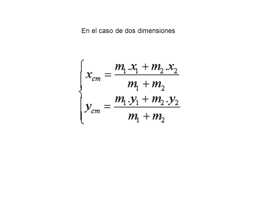 En el caso de dos dimensiones