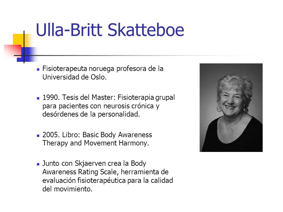 Ulla-Britt Skatteboe Fisioterapeuta noruega profesora de la Universidad de Oslo.