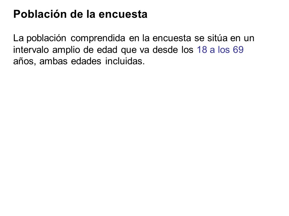 Población de la encuesta