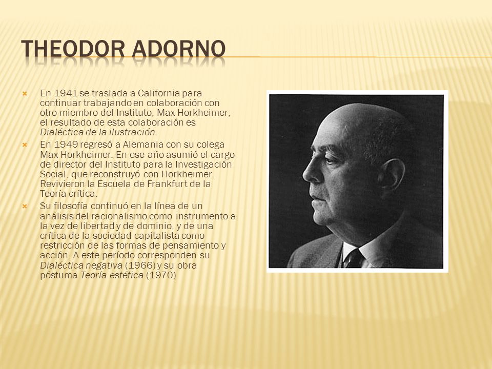 THEODOR ADORNO
