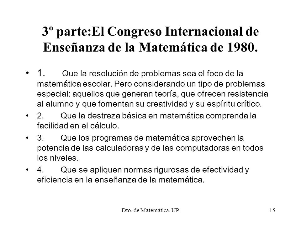 3º parte:El Congreso Internacional de Enseñanza de la Matemática de 1980.