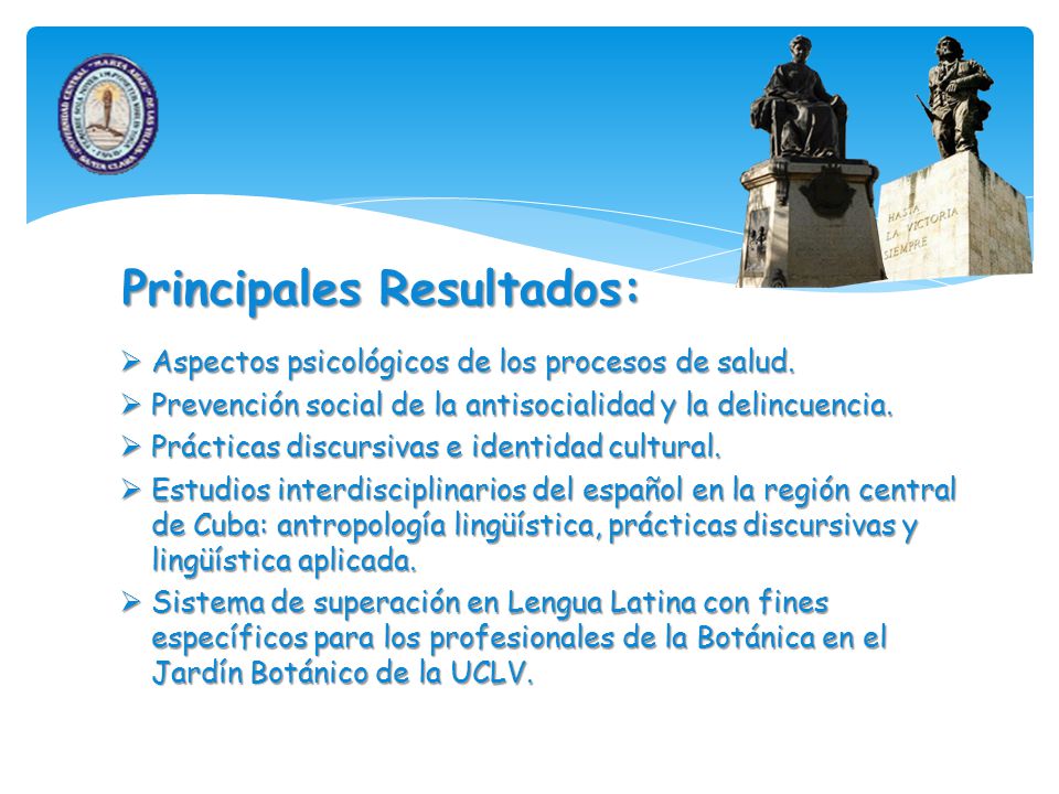 Principales Resultados: