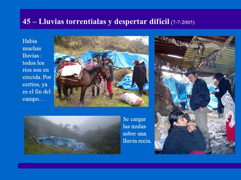 45 – Lluvias torrentialas y despertar difícil ( )